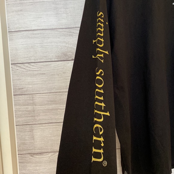 Simply Southern Collection Preppy Plaid Long Sleeve Women's T-Shirt Black - XL - Picture 3 of 13